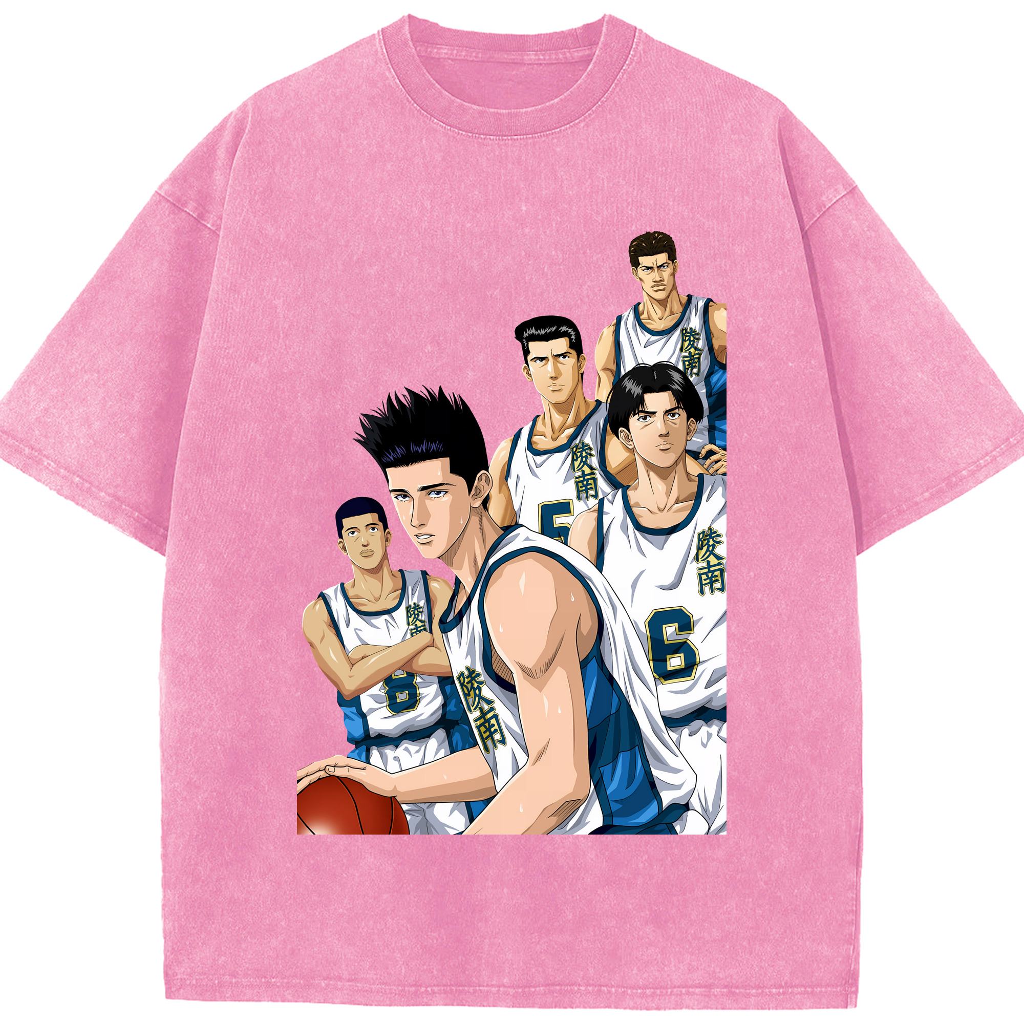 （画像用） SLAM DUNK／スラムダンク 綿100% ヴィンテージ風 半袖Tシャツ（フロントプリント）
